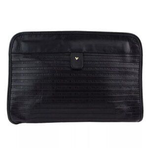 Mario Valentino Clutch Bag V Mark Leather Authentic Used B1161